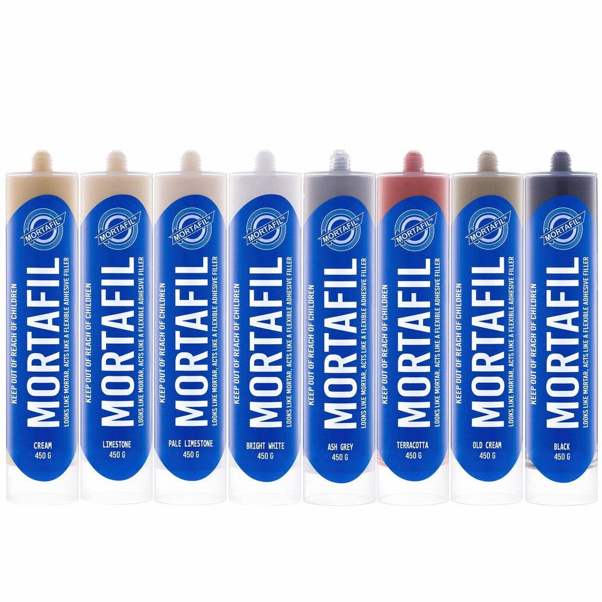 Mortafil White Mortar 450g Polymer Based Flexible Adhesive Filler
