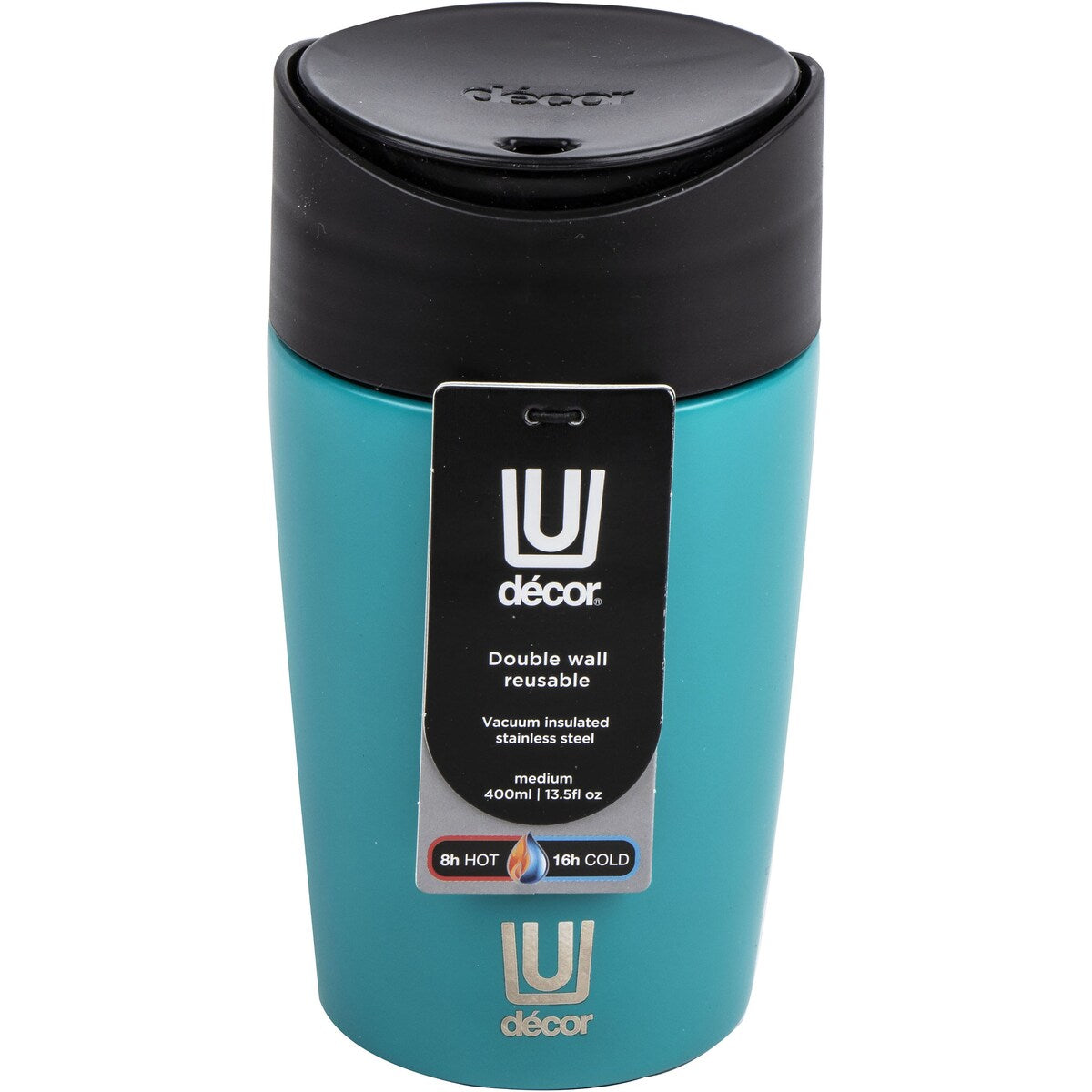 Decor Double Wall Reusable Stainless Steel Flask Assorted 400ml