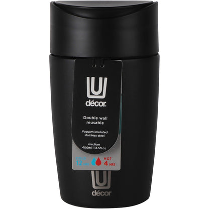 Decor Double Wall Reusable Stainless Steel Flask Assorted 400ml