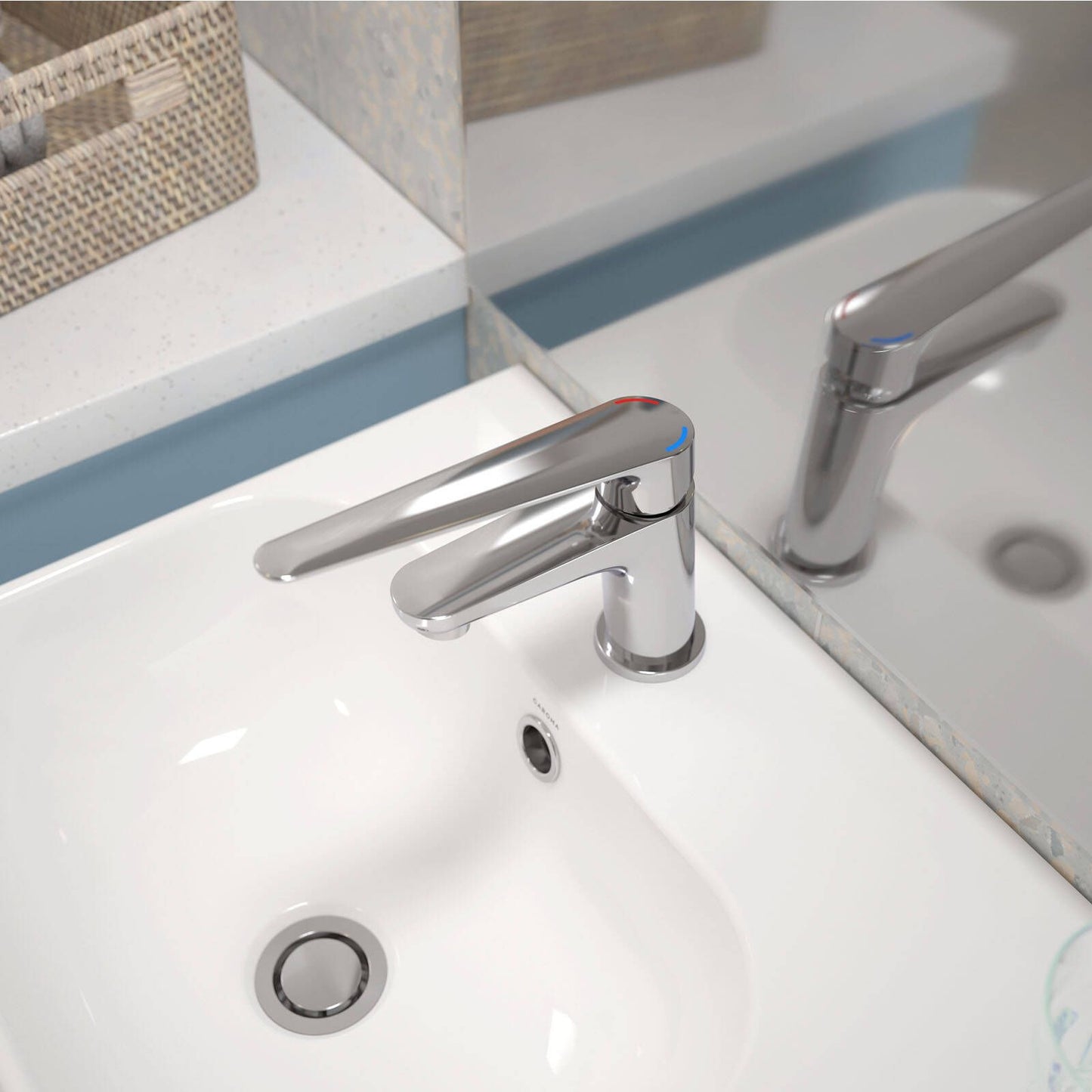 Homecare By Caroma Chrome Assistant Living Basin Mixer - 40 x 150 x 175mm