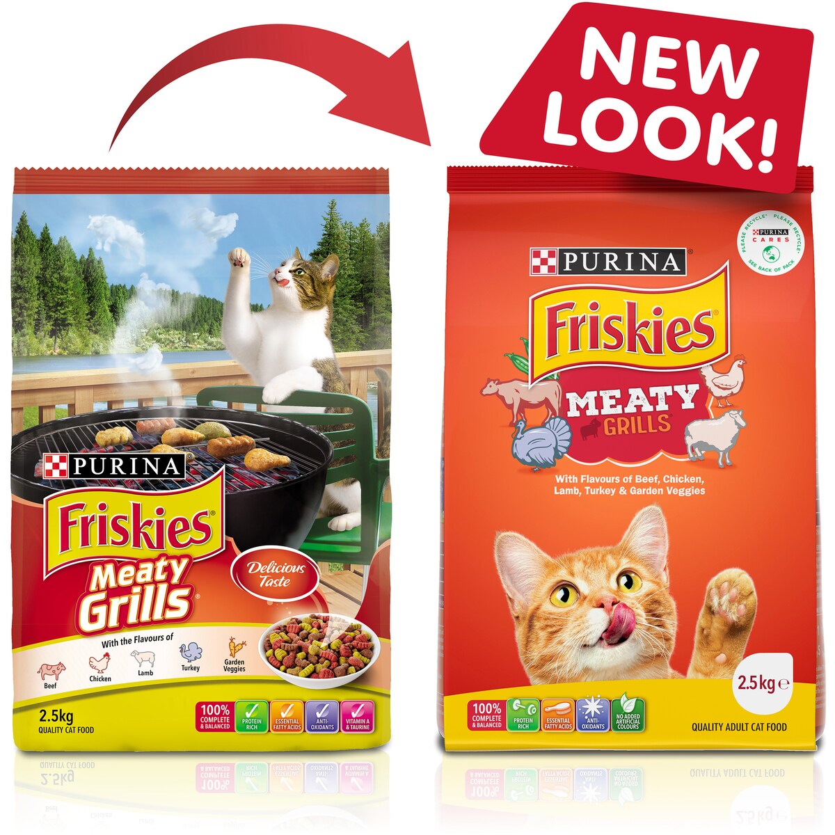 Friskies Adult Meaty Grills Dry Cat Food 2.5kg