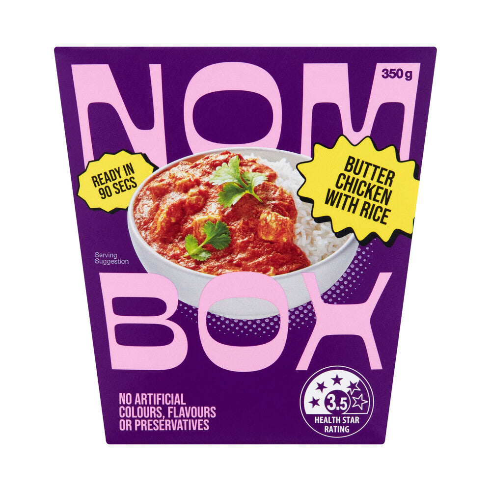 Nombox Meal Box Butter Chicken With Rice - 350 GRAM