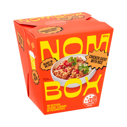 Nombox Meal Box Chicken Satay With Rice - 350g