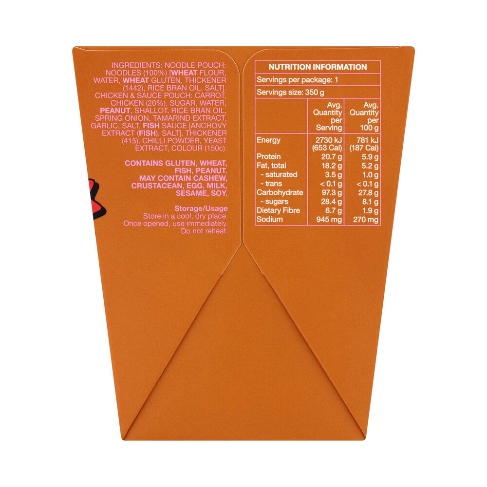Nombox Meal Box Chicken Pad Thai With Noodles - 350 GRAM