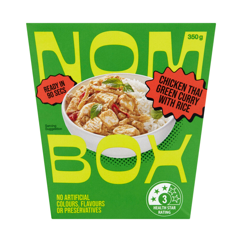 Nombox Meal Box Thai Green Chicken Curry Rice - 350 GRAM