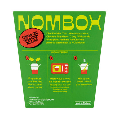 Nombox Meal Box Thai Green Chicken Curry Rice - 350 GRAM