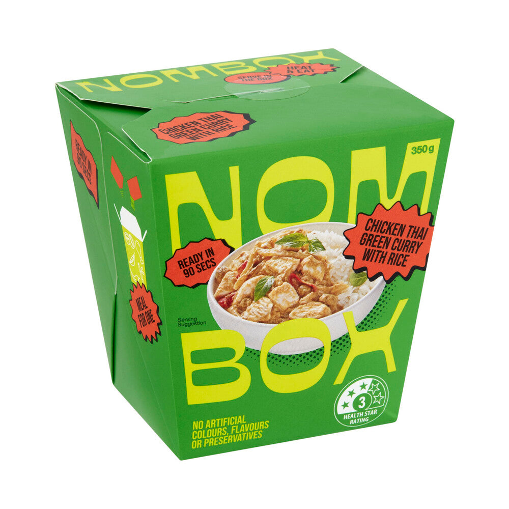 Nombox Meal Box Thai Green Chicken Curry Rice - 350 GRAM