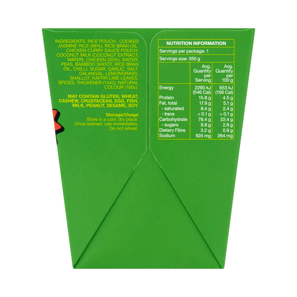 Nombox Meal Box Thai Green Chicken Curry Rice - 350 GRAM