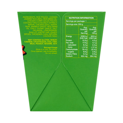 Nombox Meal Box Thai Green Chicken Curry Rice - 350 GRAM