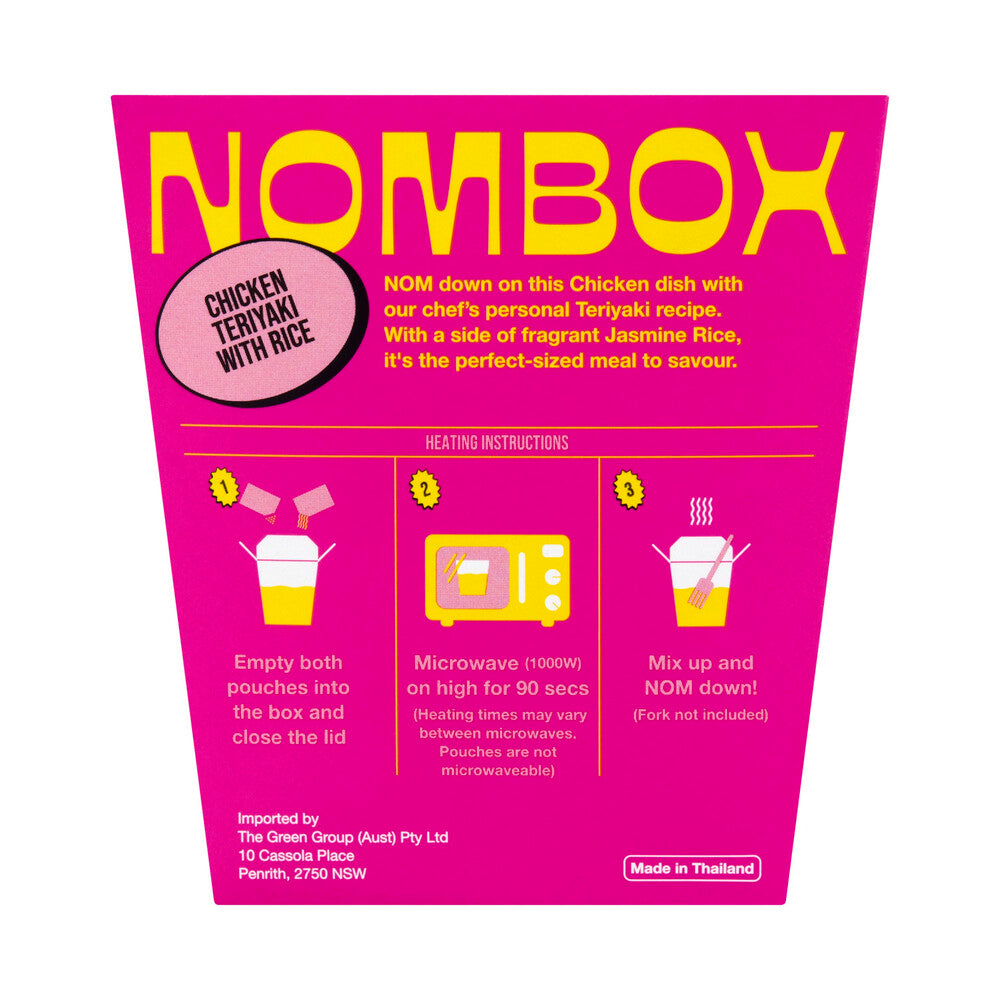Nombox Meal Box Teriyaki Chicken With Rice - 350 GRAM