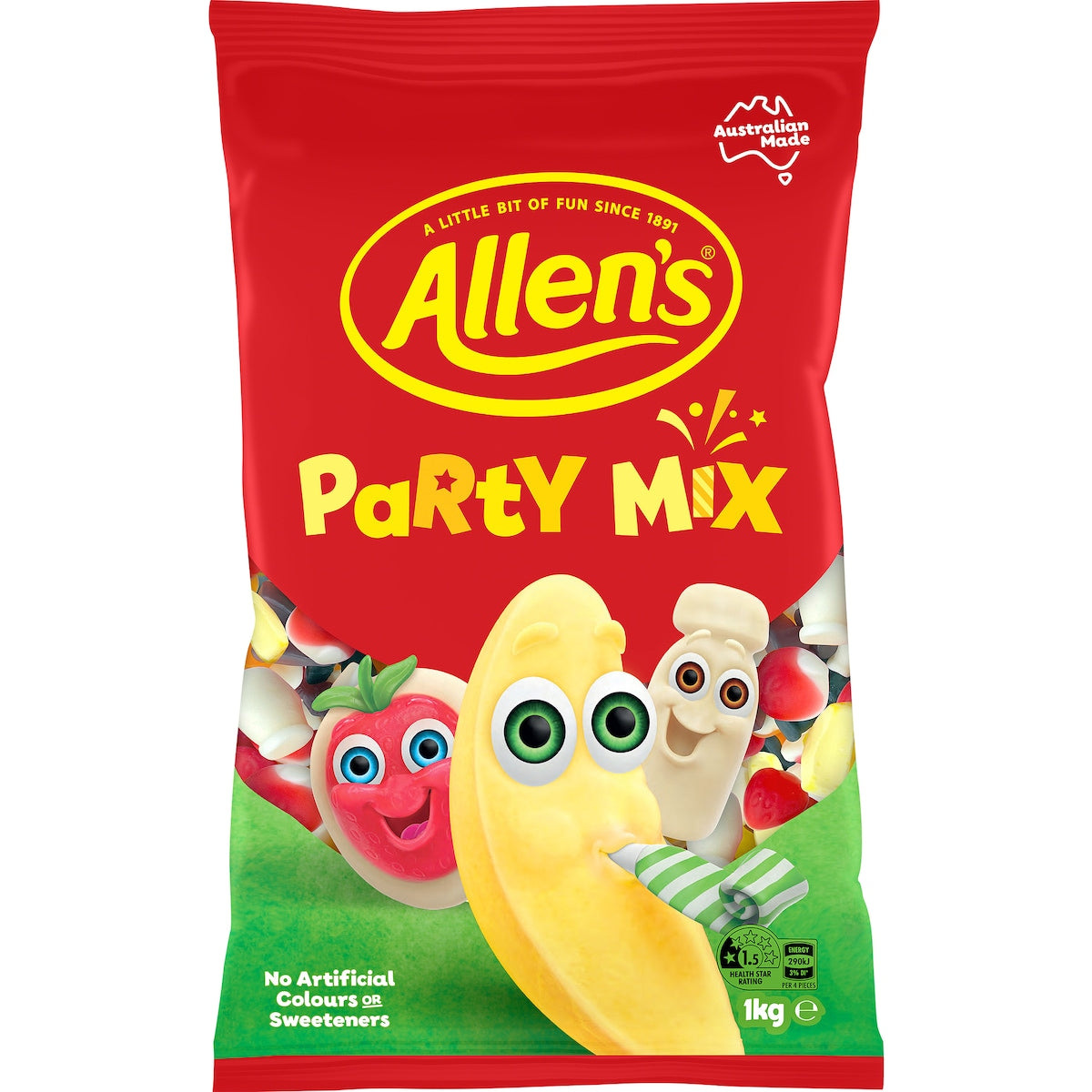 Allens Party Mix Lollies Bulk Bag 1kg