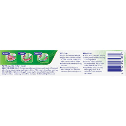 Polident Adhesive Cream Fresh Mint For Dentures & Partials 60g
