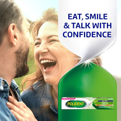 Polident Adhesive Cream Fresh Mint For Dentures & Partials 60g