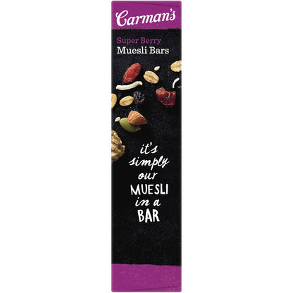 Carmans Muesli Bars SuperBerry, Cranberry, Blueberry & Goji 6 pack