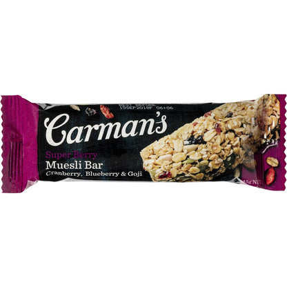 Carmans Muesli Bars SuperBerry, Cranberry, Blueberry & Goji 6 pack