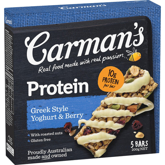 Carmans Protein Bars Greek Style Yoghurt & Berry 5 pack