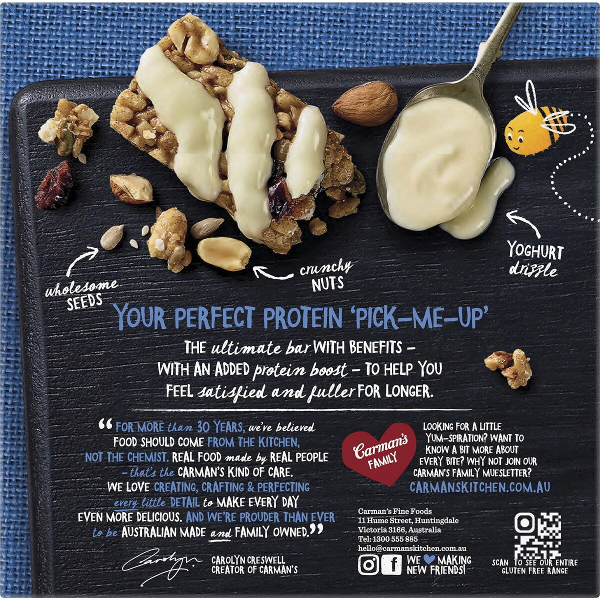Carmans Protein Bars Greek Style Yoghurt & Berry 5 pack
