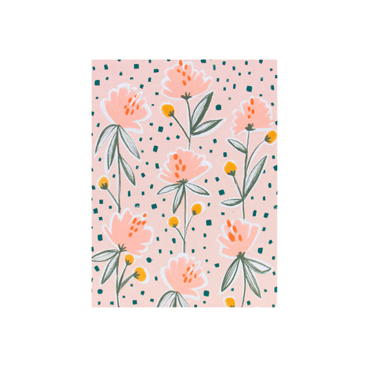Hallmark Mini Greeting Card Pretty Pink Floral - 1 each