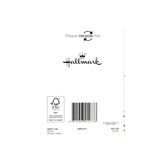Hallmark Mini Greeting Card Pretty Pink Floral - 1 each