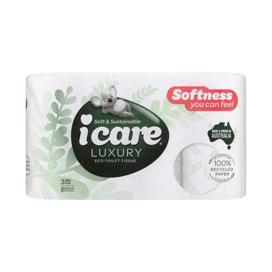 Icare 100% Recyed Toilet Tissue - 8 pack