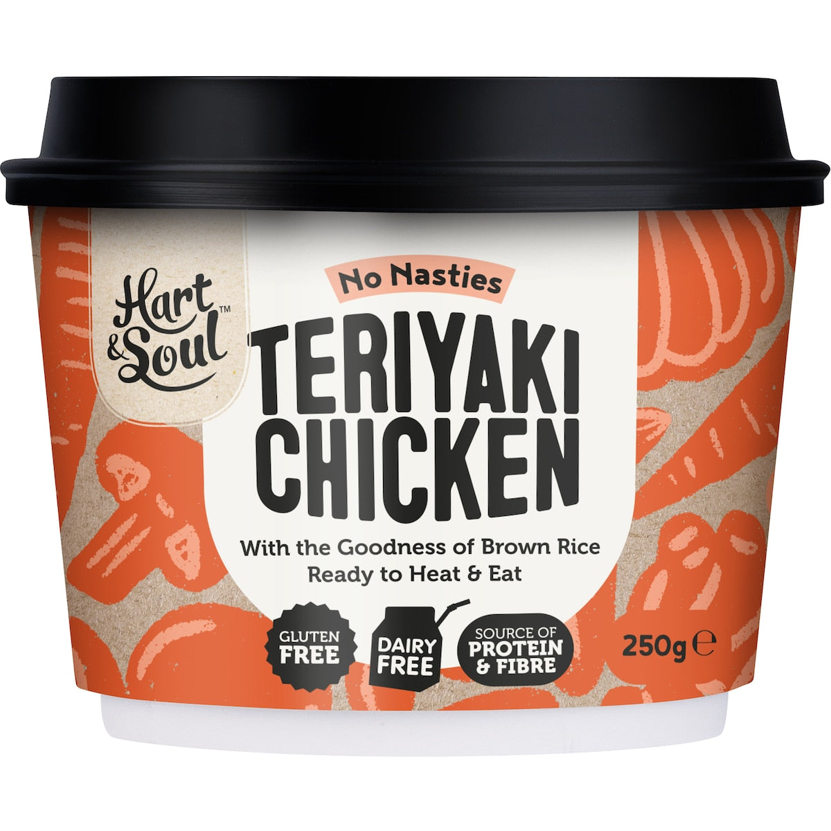 Hart & Soul All Natural Supergrain Teriyaki Chicken 250g
