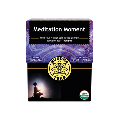 Buddha Teas Organic Herbal Tea Bags Meditation Moment - 18 pack