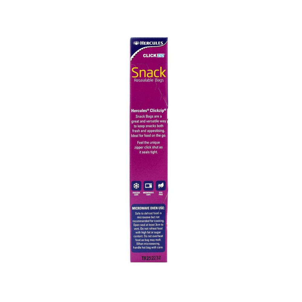 Hercules ickzip Snack Bags Small 15cm x 10cm - 40 pack