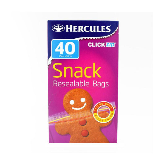 Hercules ickzip Snack Bags Small 15cm x 10cm - 40 pack