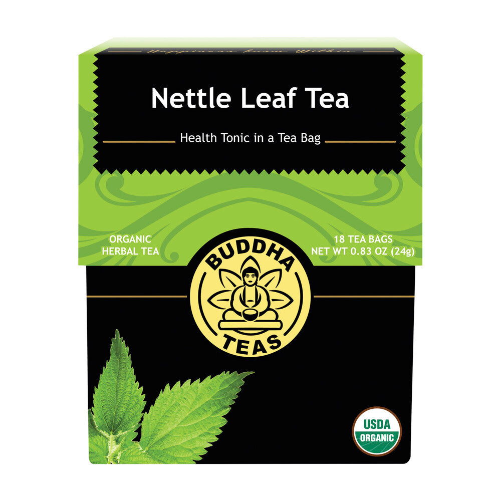 Buddha Teas Organic Herbal Tea Bags Nettle Leaf Tea - 18 pack