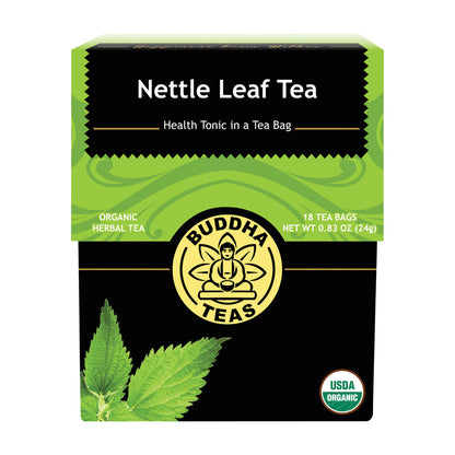 Buddha Teas Organic Herbal Tea Bags Nettle Leaf Tea - 18 pack