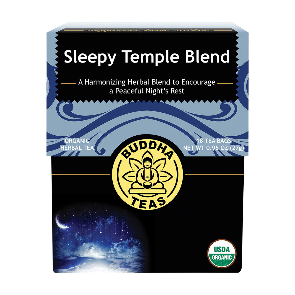 Buddha Teas Organic Herbal Tea Bags Sleepy Temple Blend - 18 pack