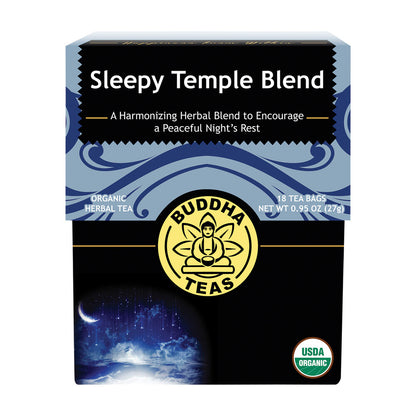 Buddha Teas Organic Herbal Tea Bags Sleepy Temple Blend - 18 pack