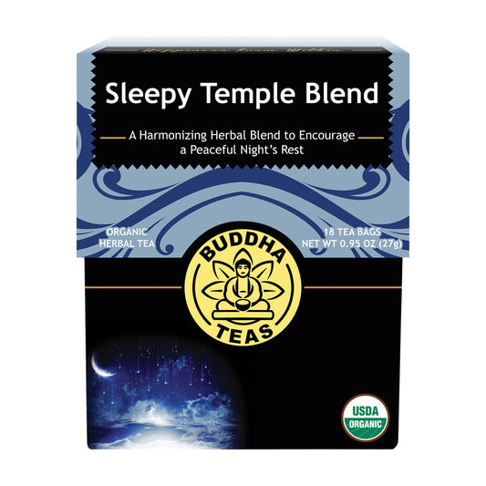 Buddha Teas Organic Herbal Tea Bags Sleepy Temple Blend - 18 pack