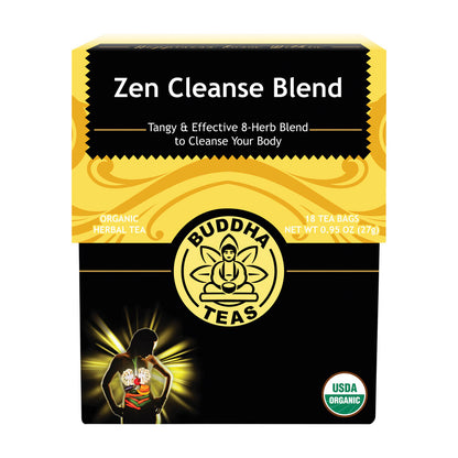 Buddha Teas Organic Herbal Tea Bags Zen Cleanse Blend - 18 pack