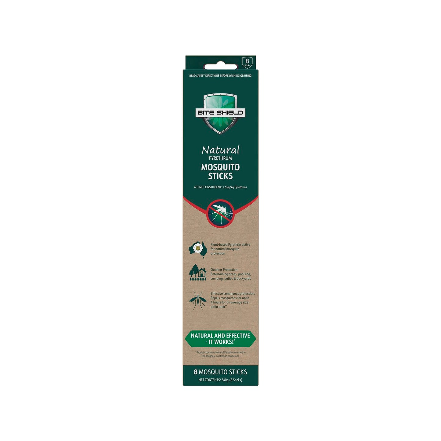 Bite Shield Mosquito Incense Sticks - 8 Pack - 75 x 310mm