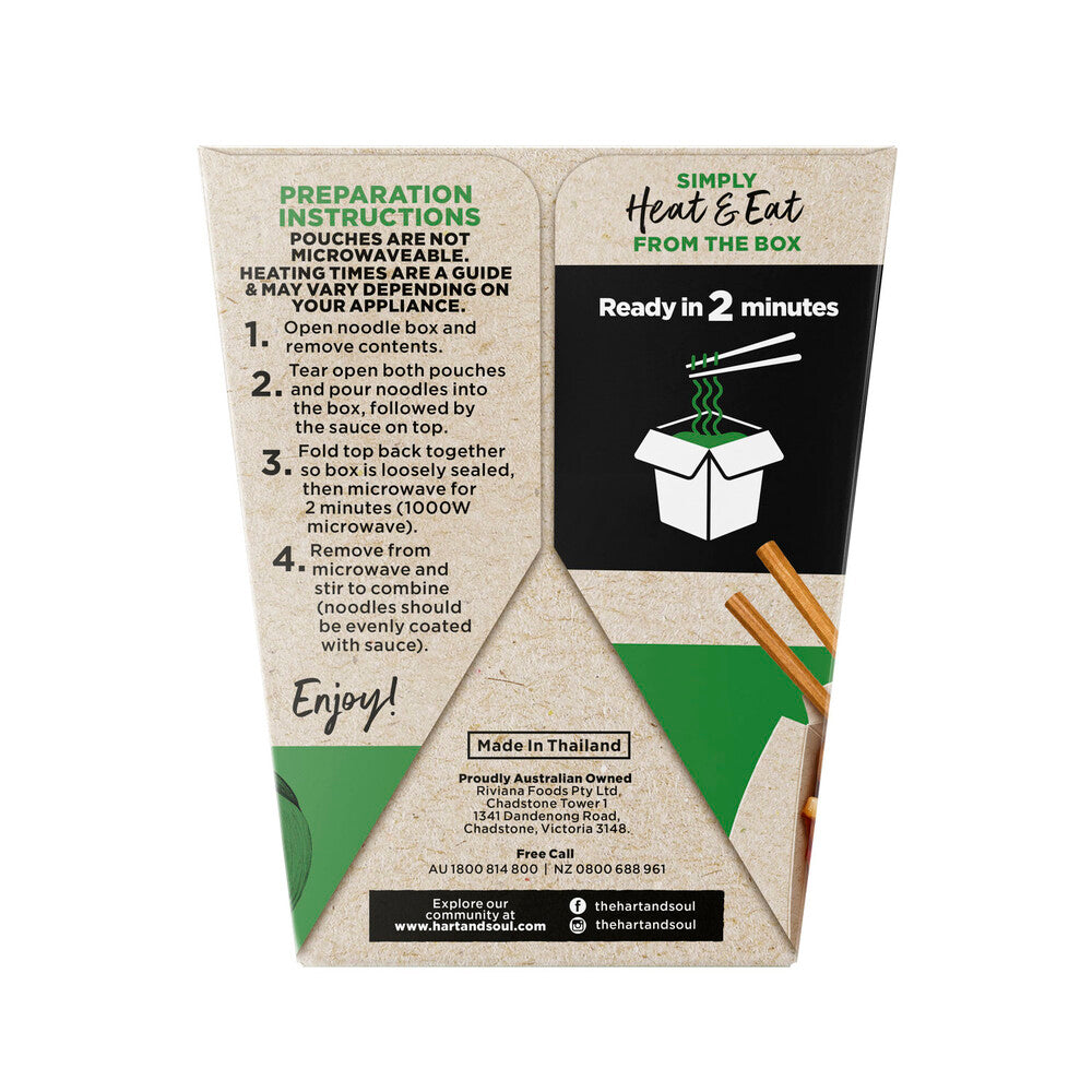 Hart & Soul Saucy Noodles Ready Meal Thai Chicken - 330 GRAM