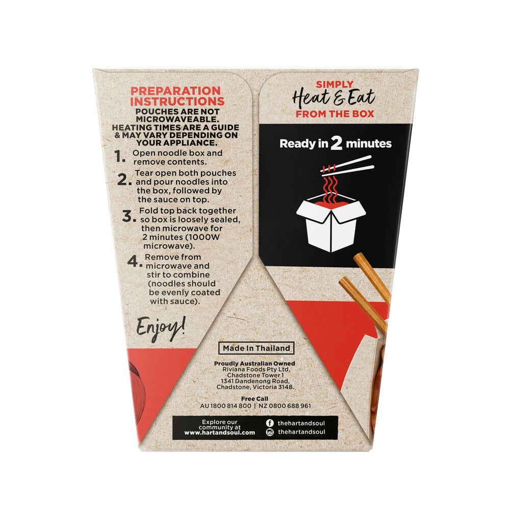 Hart & Soul Saucy Noodles Ready Meal Chilli & Garlic Ramen - 330 GRAM