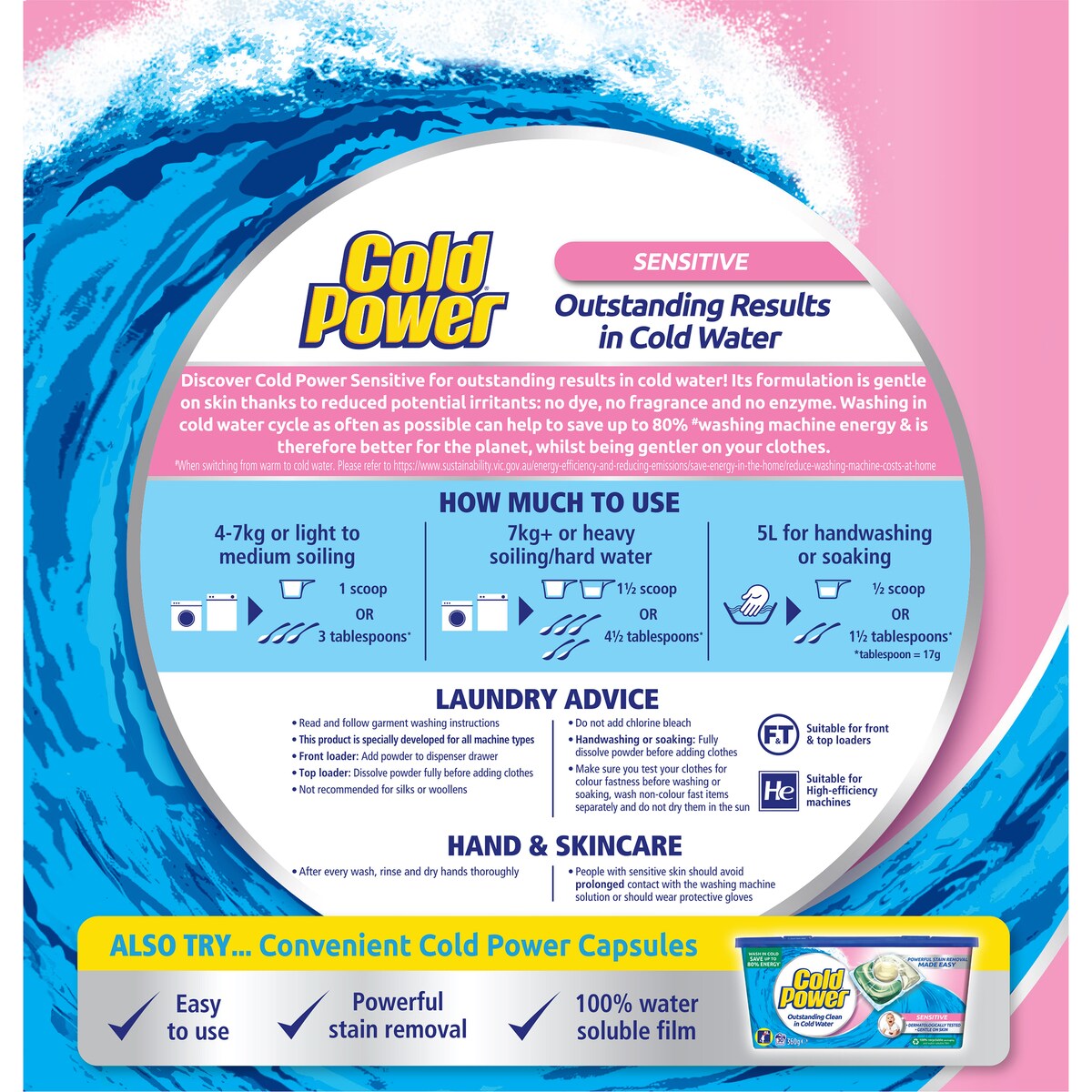 Cold Power Sensitive Laundry Washing Powder Detergent 2kg