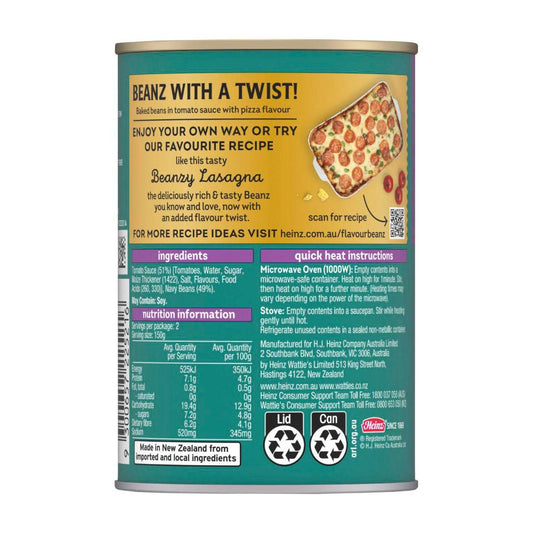 Heinz Baked Beans Pizza Flavour Beans - 300 GRAM