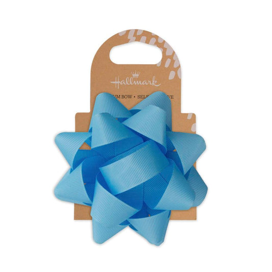 Hallmark Baby Blue Fabric Self Adhesive Gift Bow - 1 each