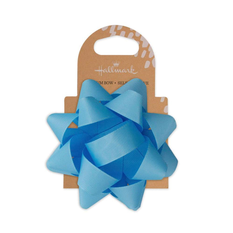 Hallmark Baby Blue Fabric Self Adhesive Gift Bow - 1 each