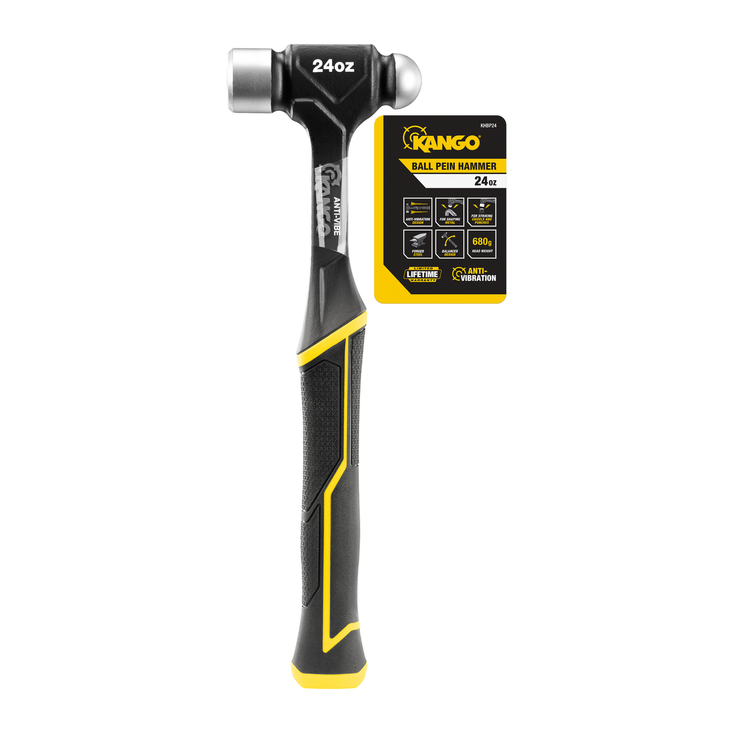 Kango Anti Vibe Ball Pein Hammer - 24oz - 36 x 360mm