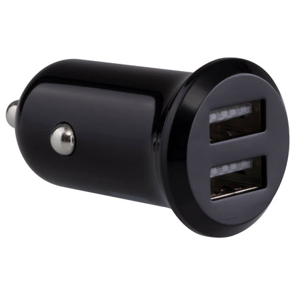 Click USB Car Charger - 12W - 2 Port - Black