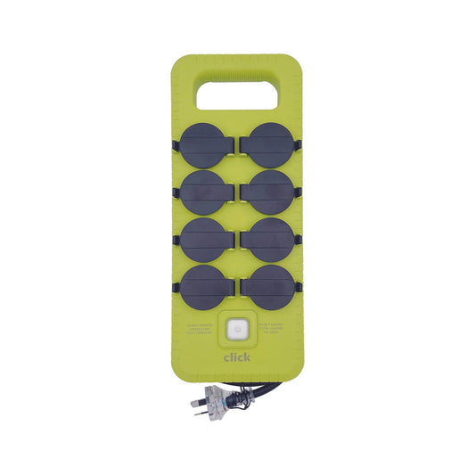 Click 8 Outlet Power Board with Cover & Heavy Duty Cable