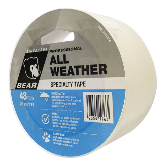 Bear 48mm x 25m Clear All Weather Tape