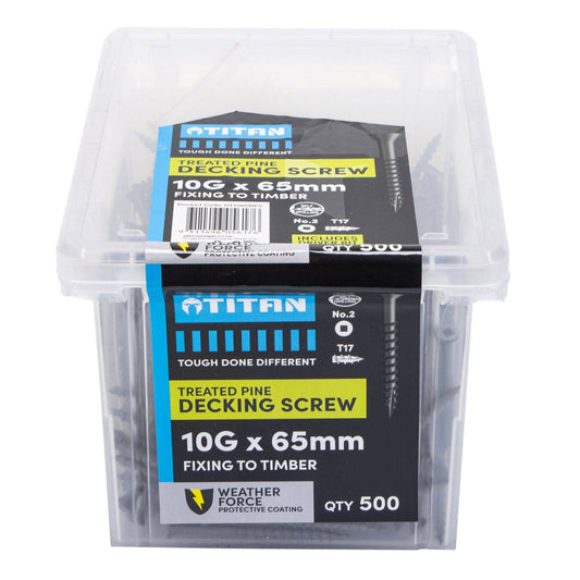 Titan Treated Pine Decking Screw - 10g x 65mm - 500 Pack