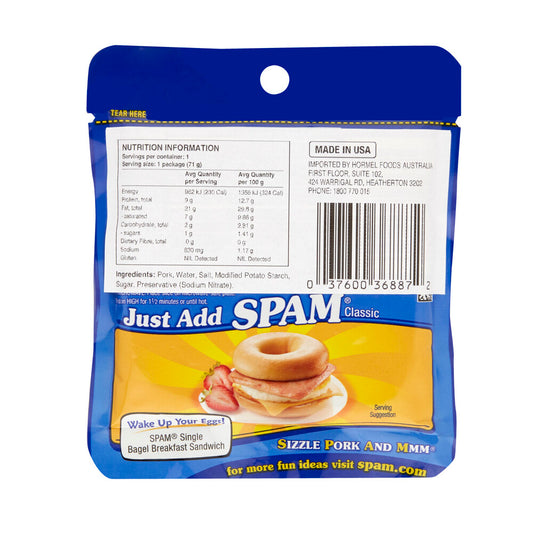 Spam Single Preserved Meat assic - 71 GRAM