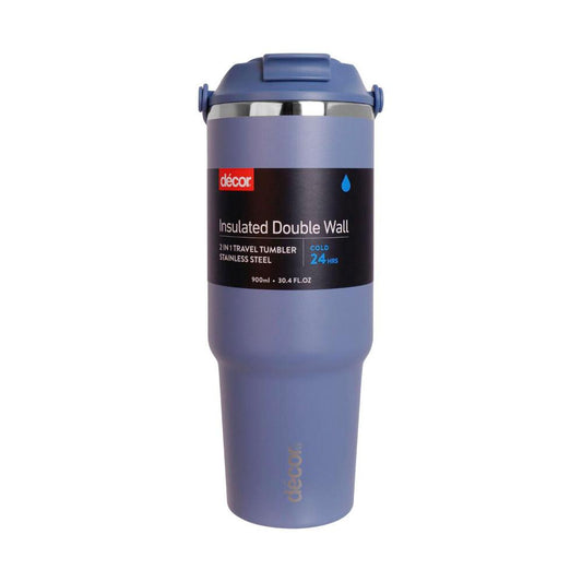Decor Double Wall 2 In 1 Travel Tumbler - 900mL
