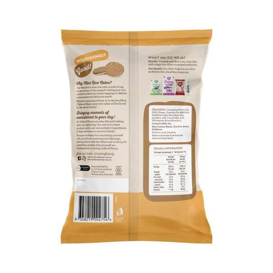 Table Of Plenty Share Topped Mini Rice Cakes Salted Caramel - 60g