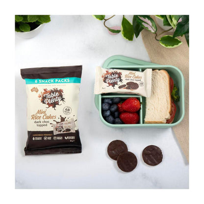 Table Of Plenty Snack Pack Topped Sweet Mini Rice Cakes Dark Choc - 84g